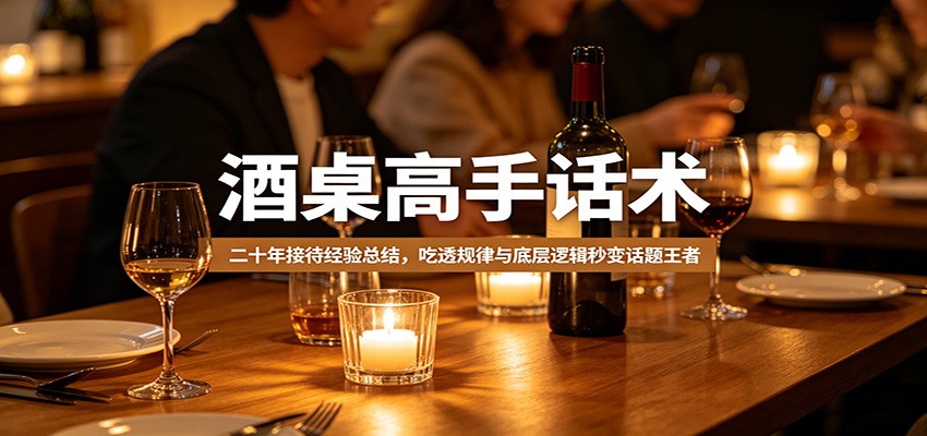 酒桌高手话术：二十年接待经验总结，掌握规律与底层逻辑，轻松成为话题王者-资源项目网