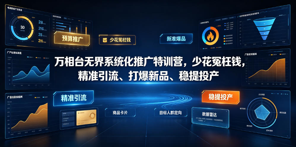 万相台无界系统化推广特训营VI0.0:少花冤枉钱,精准引流、打爆新品、稳提投产(全程录音+字幕)-资源项目网