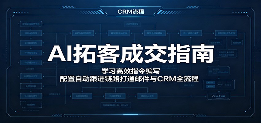 AI拓客成交技巧：掌握高效指令编写，实现邮件与CRM自动跟进链路全流程-资源项目网