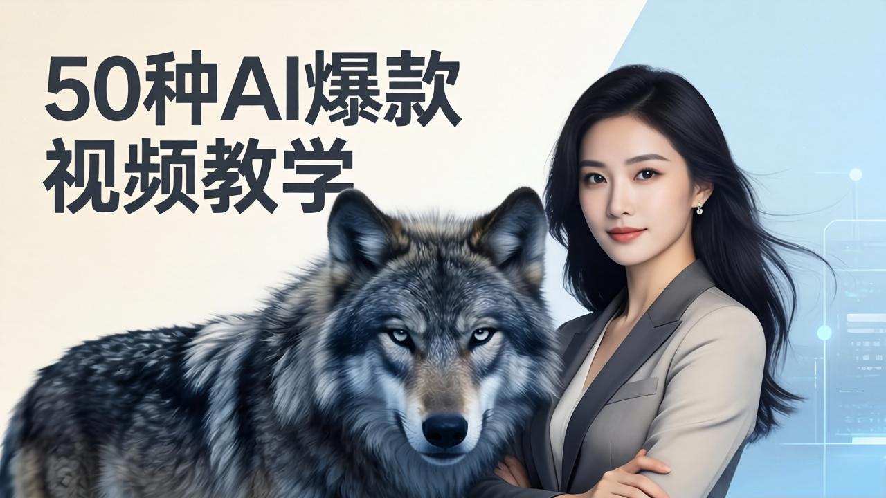 50种AI爆款视频教学：影视级古诗词、治愈萌宠、山海经蛟龙，高阶宝典商业落地-资源项目网