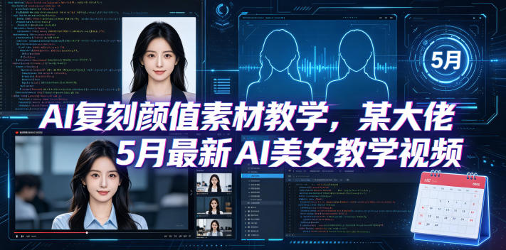 AI美女复刻教程：某大佬5月最新视频，4月好物复刻技巧-资源项目网