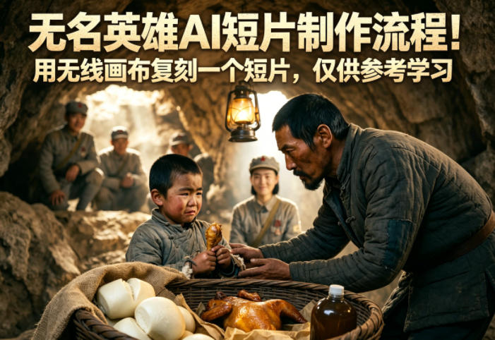 AI短片制作流程：使用无线画布复刻短片，仅供参考学习-资源项目网