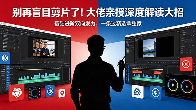掌握剪辑技巧，从基础到进阶，一次过精选拿独家秘籍-资源项目网