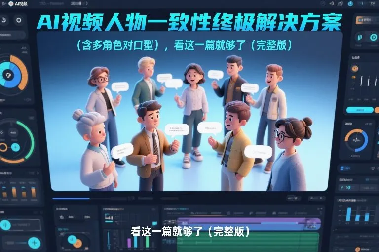 AI视频人物一致性终极解决方案(含多角色对口型),看这一篇就够了(完整版)