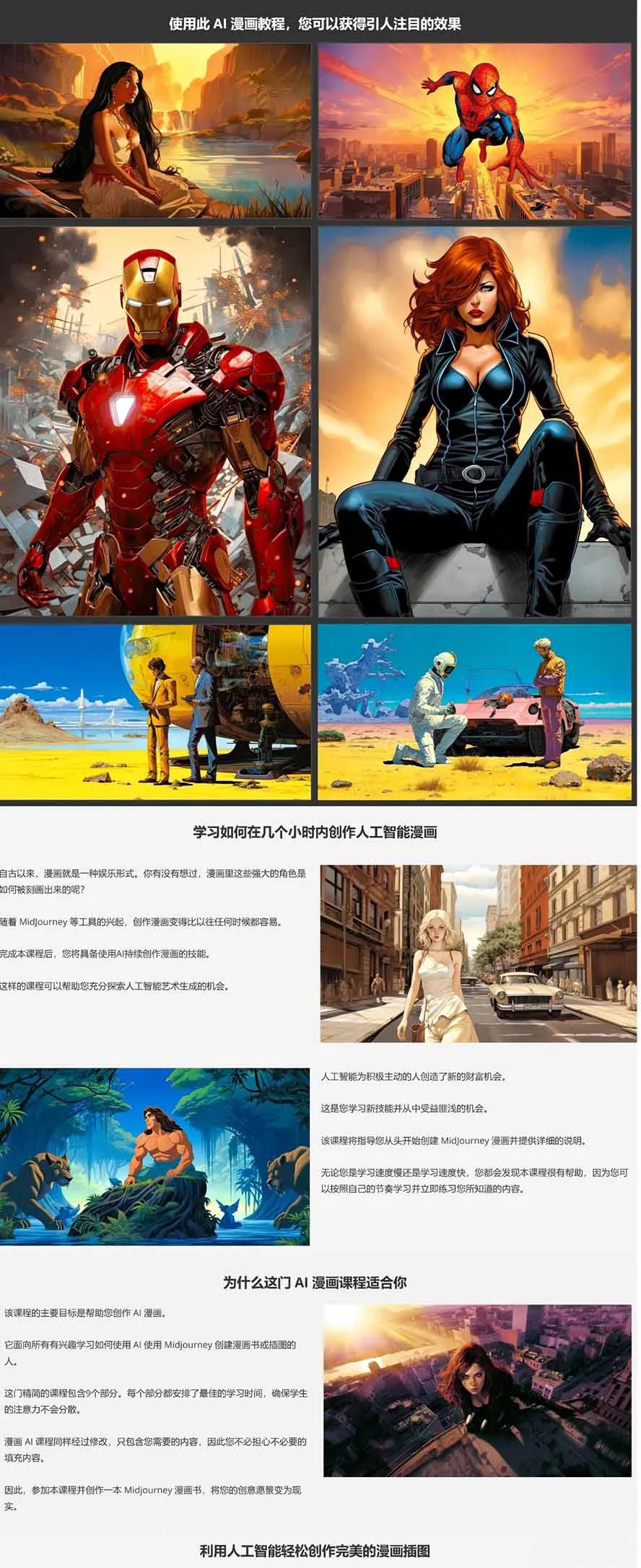 图片[9]-Midjourney AI漫画创作课程：零基础入门，掌握脚本构思、人物设计及排版合成技巧-资源项目网