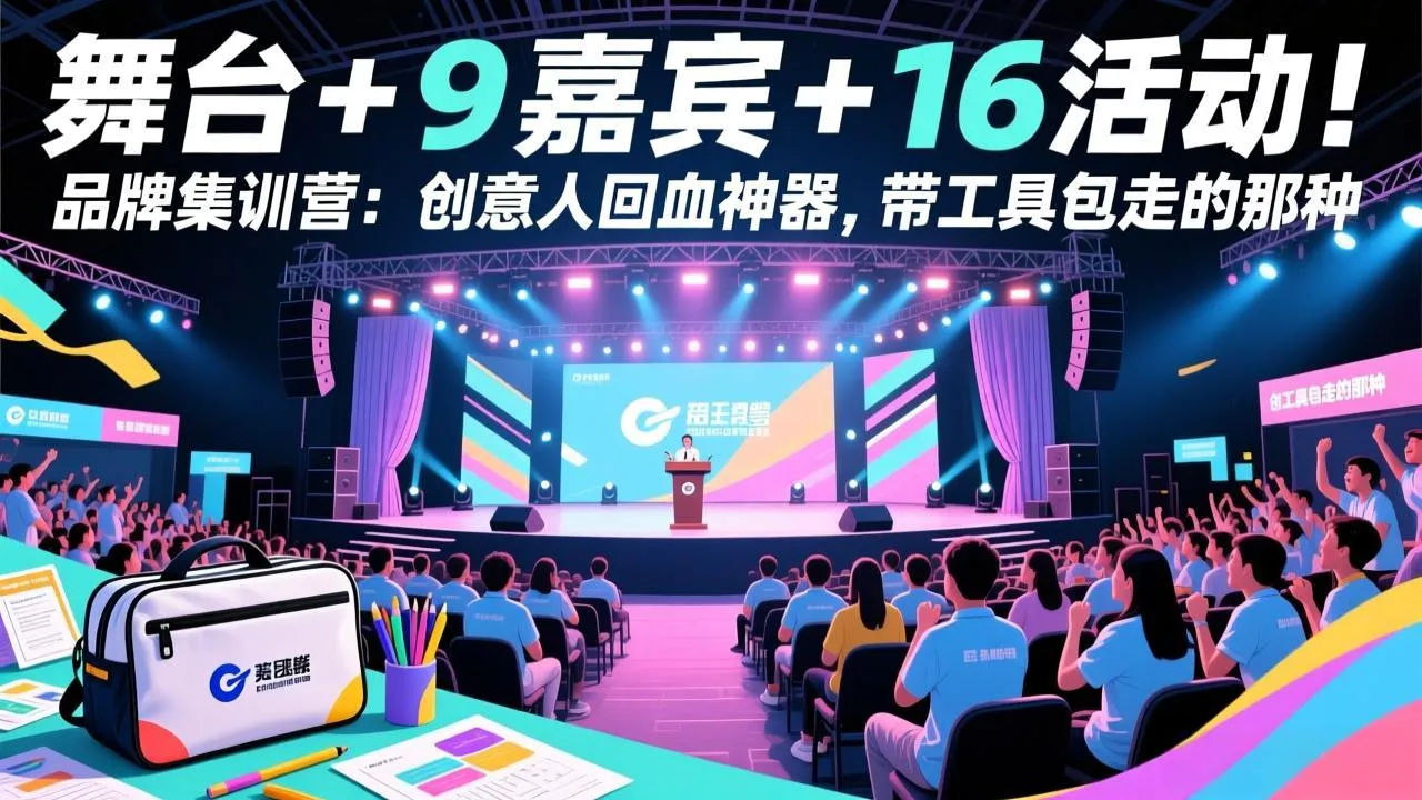 品牌集训营:创意人必备,带工具包的9+16活动!-资源项目网