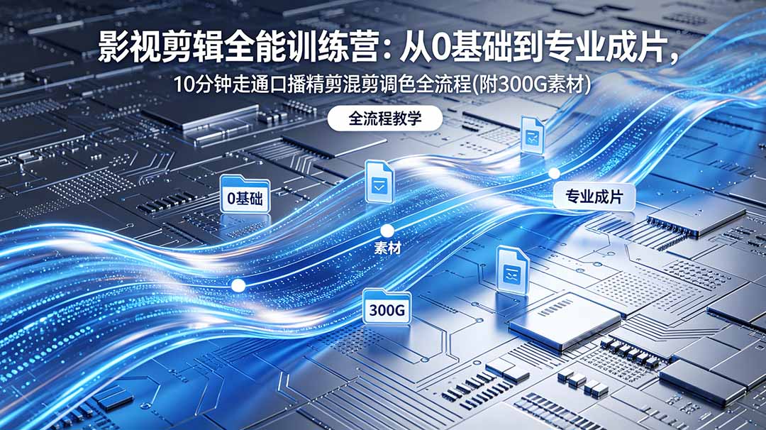 2026影视剪辑全能实战课：零基础到专业成片，全流程教学，高清素材300G-资源项目网