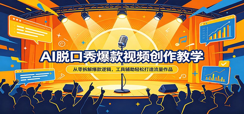 AI脱口秀爆款视频创作教程：揭秘流量作品打造秘籍，工具辅助轻松上手-资源项目网