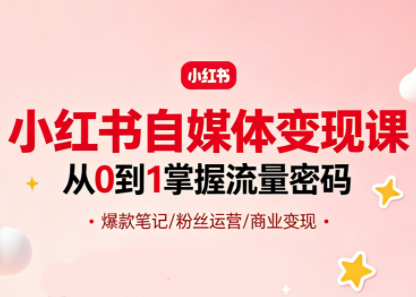 大漂亮·小红书自媒体变现课程-资源项目网
