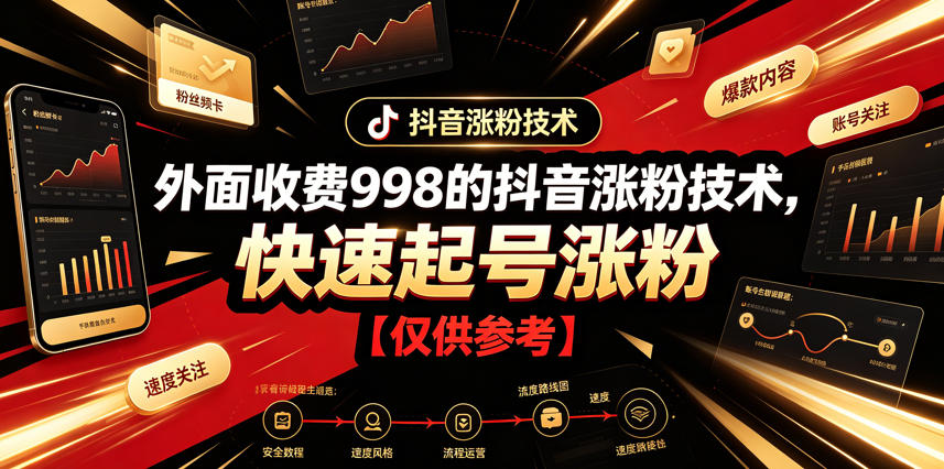抖音涨粉技术：998元快速起号，仅供参考-资源项目网