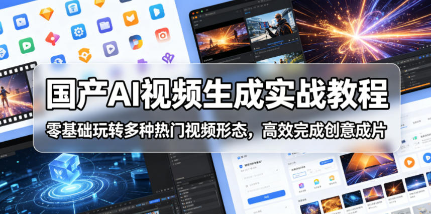零基础入门:高效掌握国产AI视频生成技巧,轻松制作多种热门视频内容-资源项目网