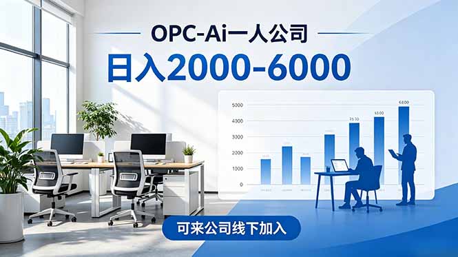 2026年创业新机遇：OPC一人公司模式，日收益高达2000-6000元，项目绿色可持续，安全稳健。-资源项目网