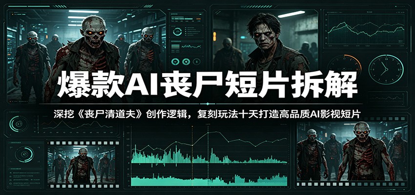 《丧尸清道夫》AI影视短片创作揭秘：深度解析与快速复刻技巧-资源项目网