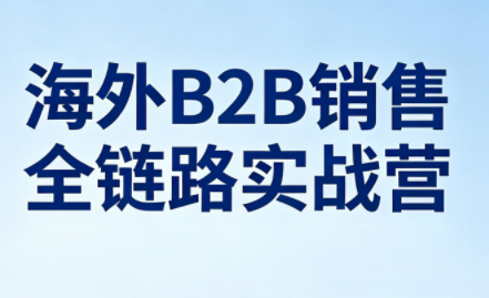 雨哥·海外B2B销售全链路实战营-资源项目网