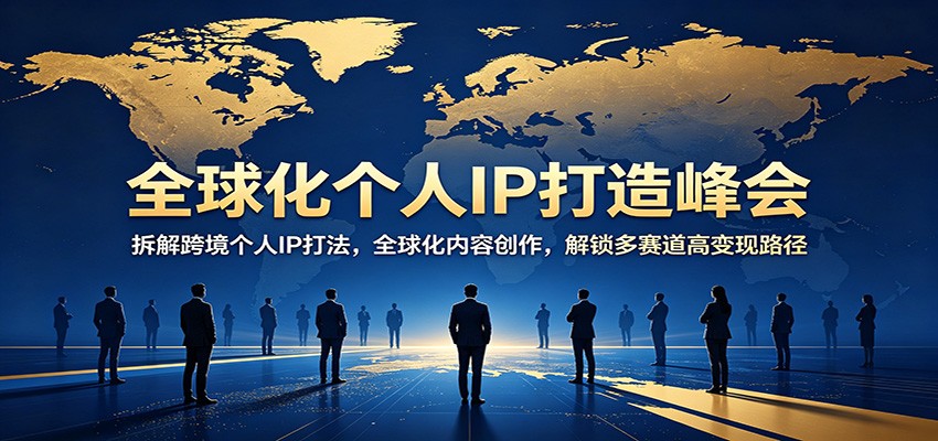 全球个人IP打造峰会：揭秘跨境内容创作与变现策略，解锁多元收益路径-资源项目网
