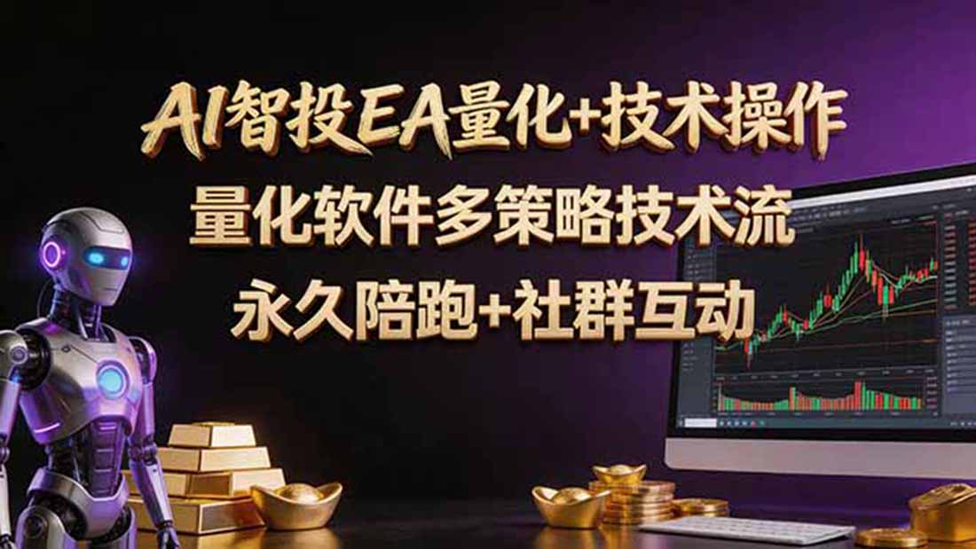 AI智投EA量化操作技术训练营：软件自动操作，轻松上手日入30-100U-资源项目网