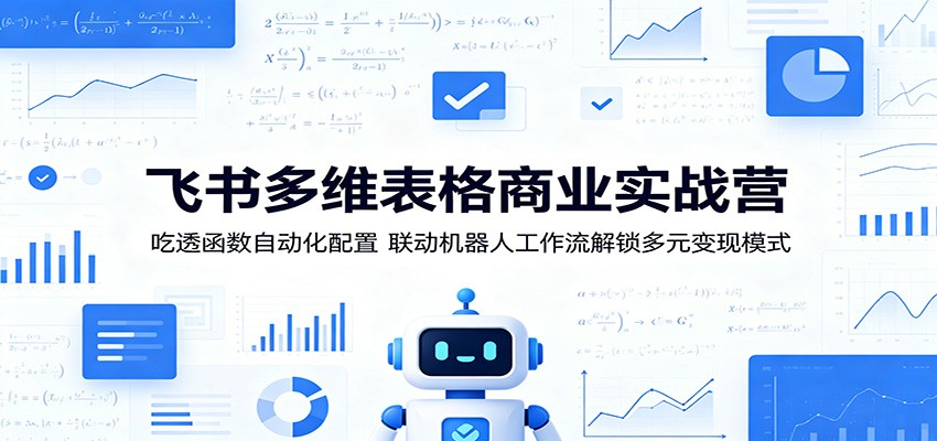 飞书多维表格商业实战营:掌握自动化配置,联动机器人工作流,解锁多元变现模式-资源项目网