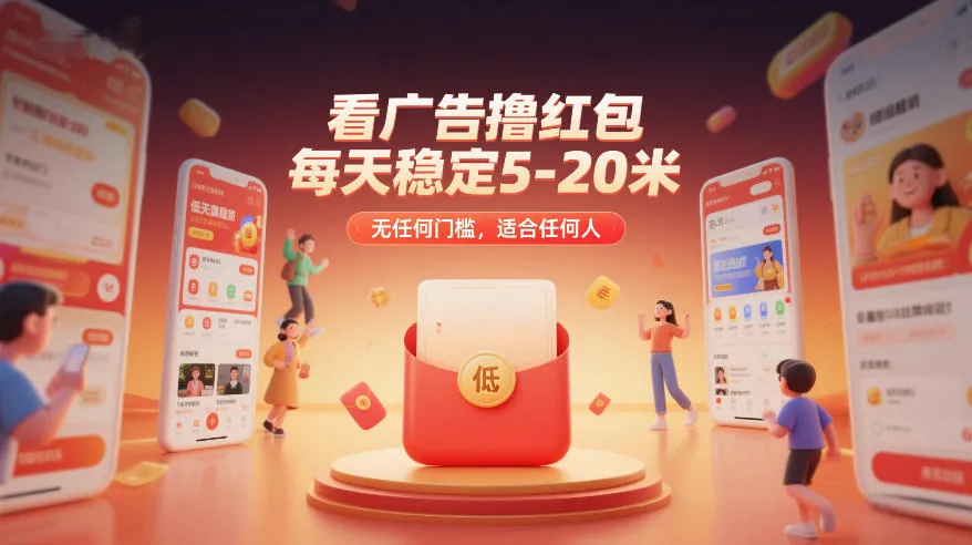 看广告赚红包,日入5-20元,零门槛,人人可参与-资源项目网