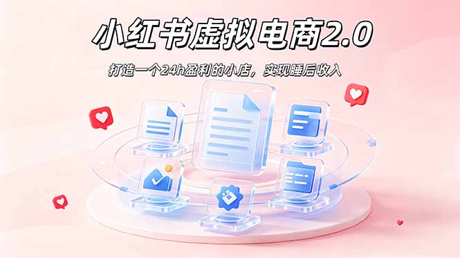 2026年AI小红书虚拟电商：最强风口，每日躺赚500+搜索流量-资源项目网