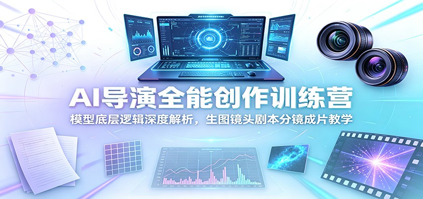 AI导演全能创作训练营：模型底层逻辑深度解析，生图镜头剧本分镜成片教学-资源项目网