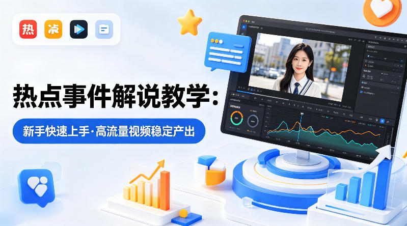 大V热点事件快速上手教学，新手也能稳定产出高流量解说视频-资源项目网