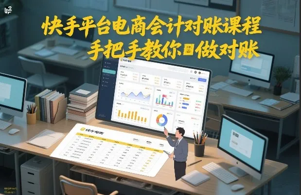 快手电商会计对账实操课程:手把手教你完成对账-资源项目网