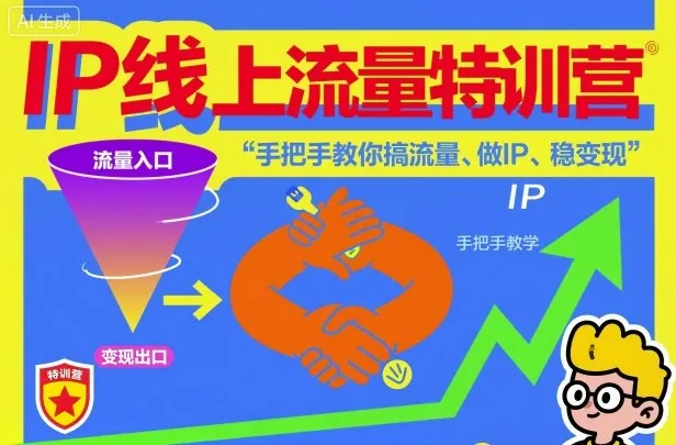 IP流量特训营:手把手教你搞流量、做IP、稳变现-资源项目网