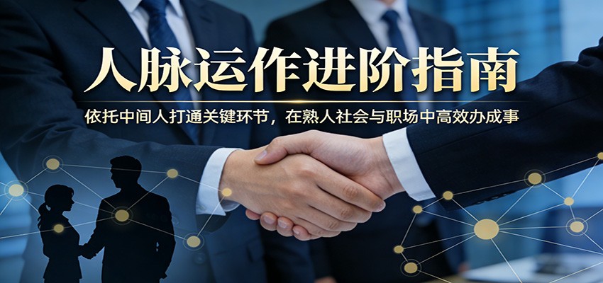 《人脉运作进阶指南：通过中间人高效办事》-资源项目网