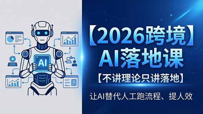 2026年跨境AI落地实战课程：理论与实践相结合，提升效率-资源项目网