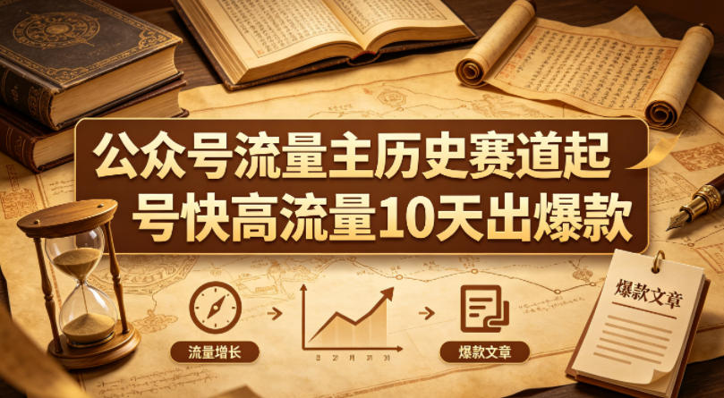 公众号流量主快速起号与高流量策略，10天打造爆款内容！-资源项目网