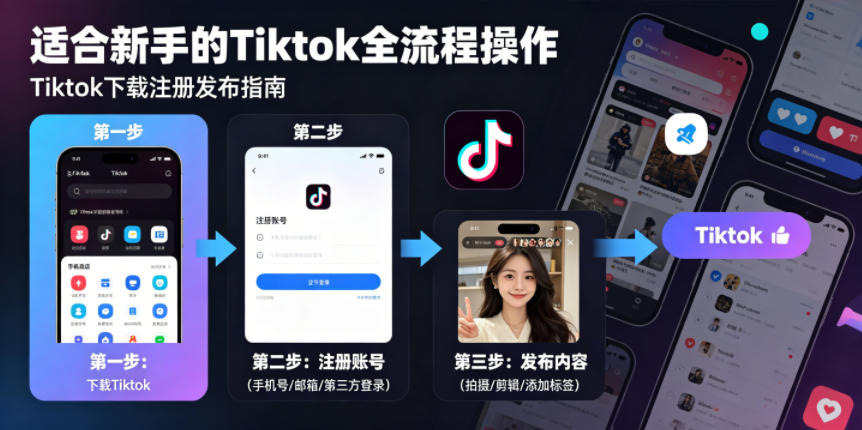 Tiktok下载、注册及发布指南:新手入门全流程-资源项目网