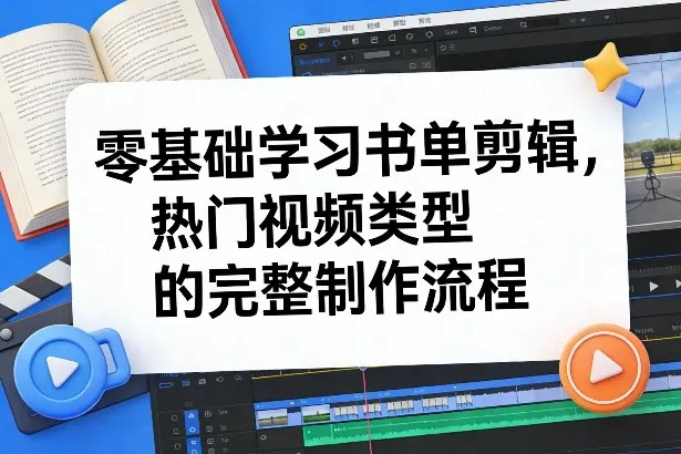 零基础书单剪辑教程：2026年热门视频制作流程-资源项目网