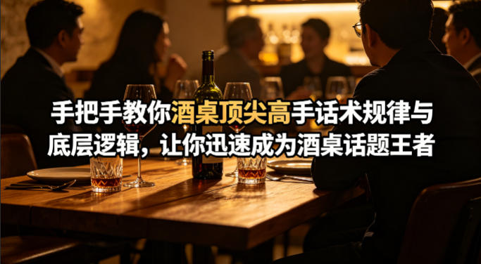 ‘酒桌高手话术与逻辑：二十年经验分享，教你迅速成为话题王者’-资源项目网