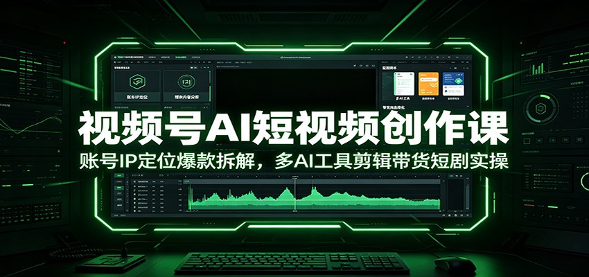 AI短视频创作课：揭秘爆款账号IP定位与多工具剪辑带货短剧实操-资源项目网