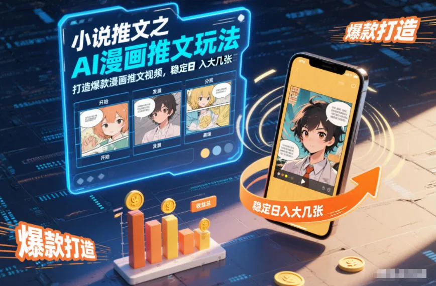 AI漫画推文技巧：打造爆款视频，稳定日入大几元-资源项目网