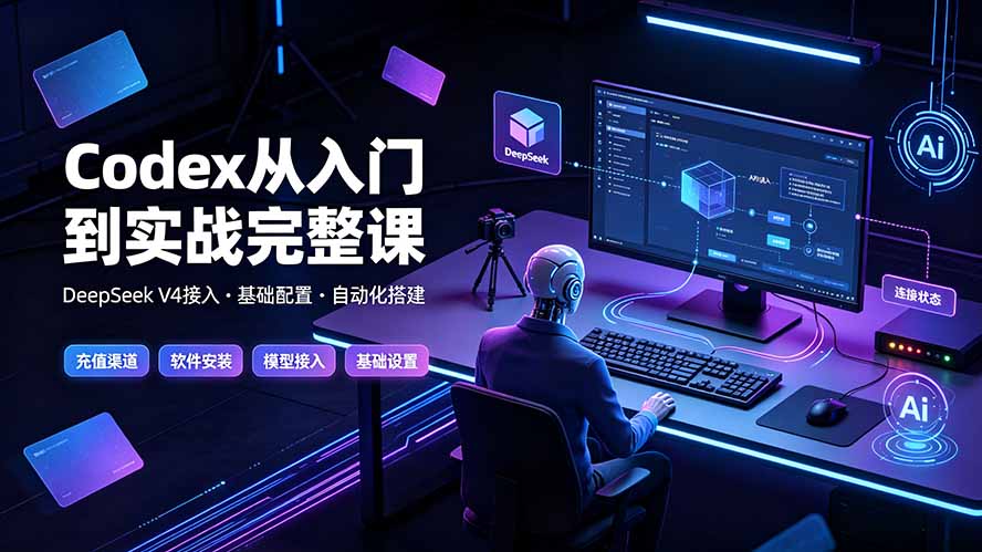 Codex从入门到实战完整课程：深度解析充值、安装、接入DeepSeek，全面掌握记忆、插件、Skill、CLI、MCP技巧-资源项目网