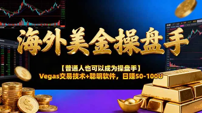 普通人也能掌握的AI美金操盘技巧：Vegas交易技术+智能软件，日赚50-100U-资源项目网