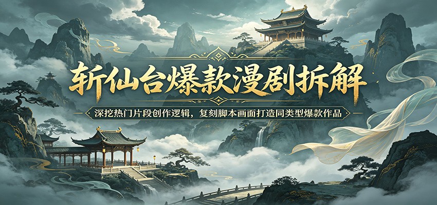 揭秘斩仙台爆款漫剧：深挖热门片段创作逻辑，复刻脚本画面打造同类型爆款作品-资源项目网