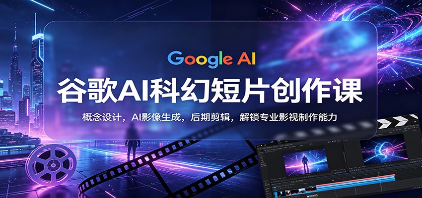 谷歌AI科幻短片创作课程：概念设计、AI影像生成与后期剪辑，专业影视制作能力解锁-资源项目网