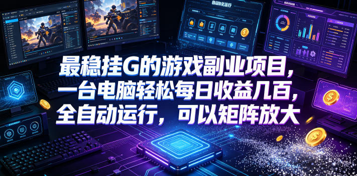 AI游戏全自动挂机项目，单号日入100左右，可矩阵放大！-资源项目网