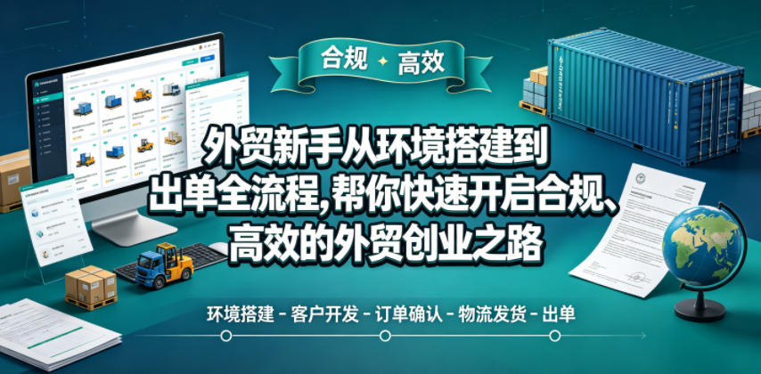 外贸新手指南：从环境搭建到出单全流程，快速开启合规高效创业之路-资源项目网