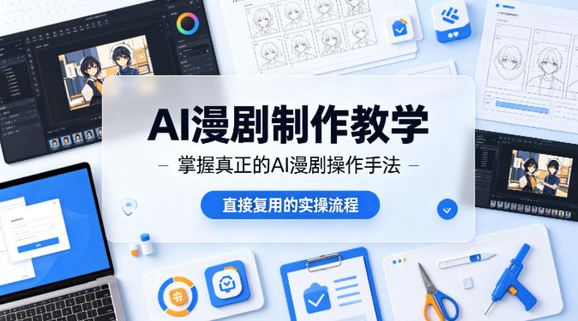 AI漫剧制作教程：掌握AI漫剧操作技巧，实操流程直接复用-资源项目网