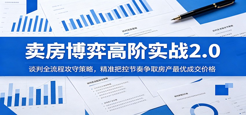 ‘卖房博弈高阶实战2.0：掌握谈判全流程策略，精准把控节奏以获取最优成交价格’-资源项目网
