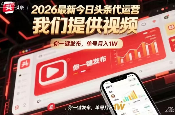 今日头条躺赚模式揭秘：你9我1，简单操作，日入数百，长期合作【揭秘】-资源项目网