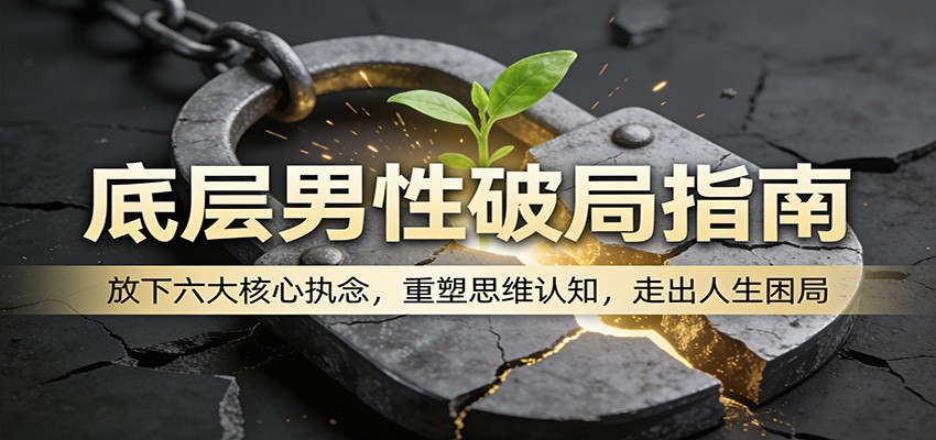 底层男性破局指南：六大核心执念放下，重塑思维认知，走出人生困局-资源项目网