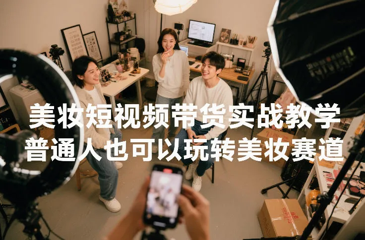 美妆短视频带货实战教学:普通人也能轻松掌握美妆技巧-资源项目网