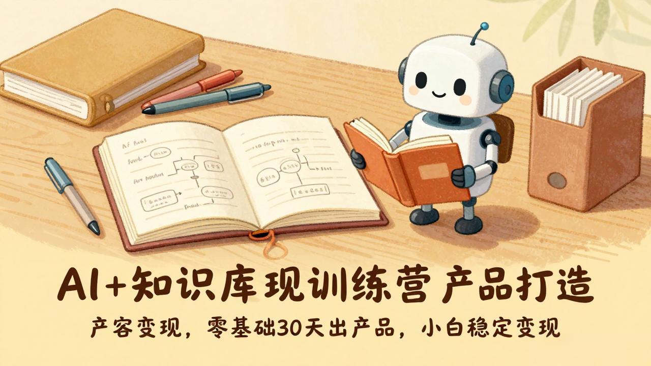 AI知识库变现训练营：30天零基础打造产品，小白稳定盈利-资源项目网