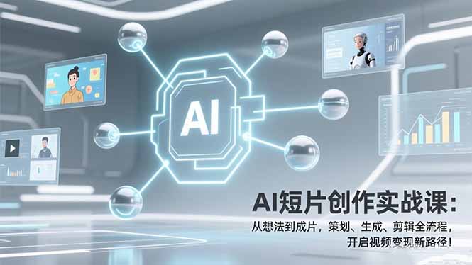 AI短片创作实战课：从构思到成片，全程指导视频变现新策略！-资源项目网