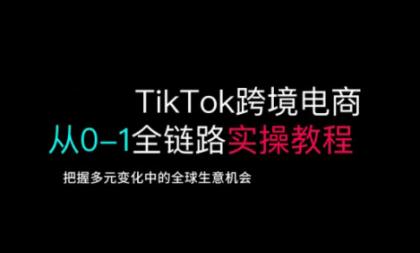 TikTok跨境电子商务从0-1全链路营销多方位实际操作实例教程,掌握多元化发展中全球买卖机遇-第12张图片 TikTok跨境电子商务从0-1全链路营销多方位实际操作实例教程,掌握多元化发展中全球买卖机遇-第12张图片
