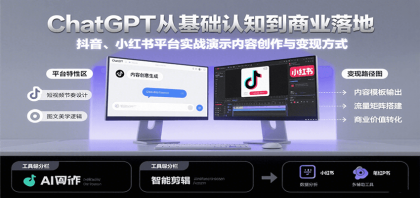 ChatGPT从基础认知到商业落地,实战演示抖音、小红书等平台的内容创作与变现-第19张图片 ChatGPT从基础认知到商业落地,实战演示抖音、小红书等平台的内容创作与变现-第19张图片